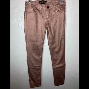 VO Women’s Rose Gold Metallic Jeans Size 26 or 4